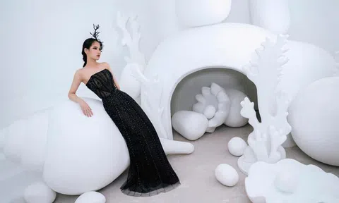 Model khuyết tay Hà Phương thần thái 'nuốt ống kính', khoe vóc dáng với đầm dạ hội